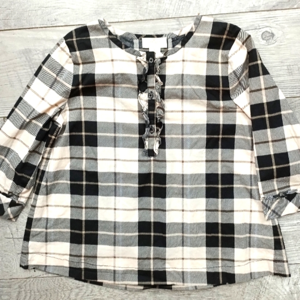 Kate Spade Girls Plaid Top